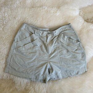 90s Style Royal Robbins Hiking Shorts, Wmns Size 12, Taupe